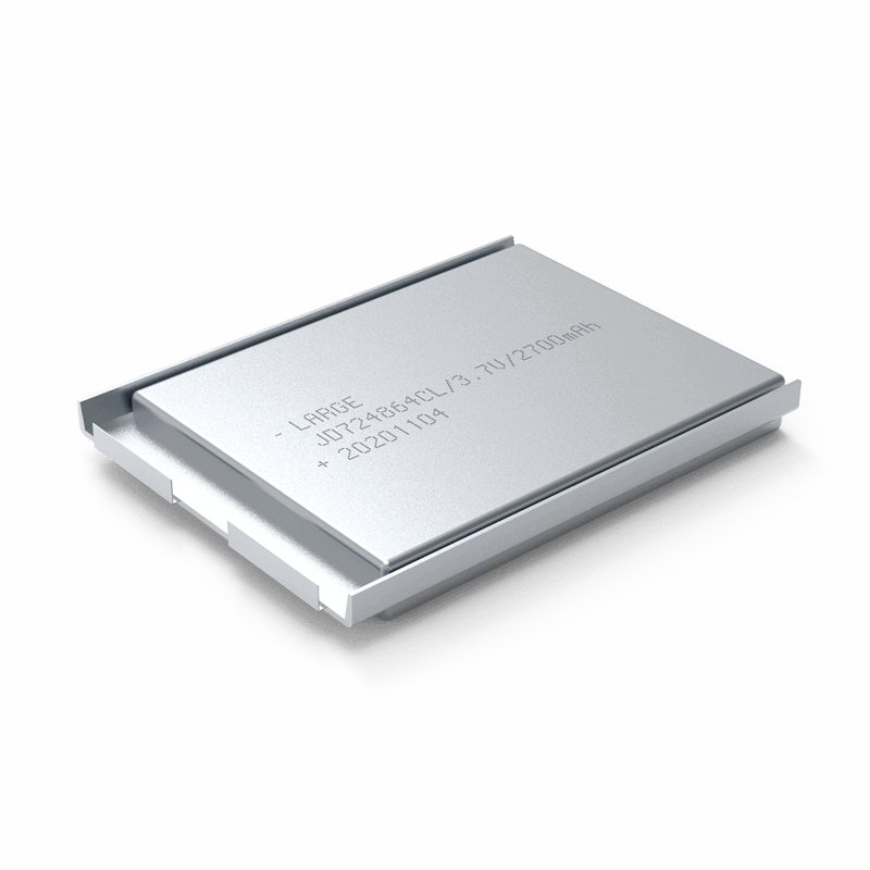 -40℃低溫過針刺JD724864CL 3.7V 2700mAh聚合物鋰電池，3V-8